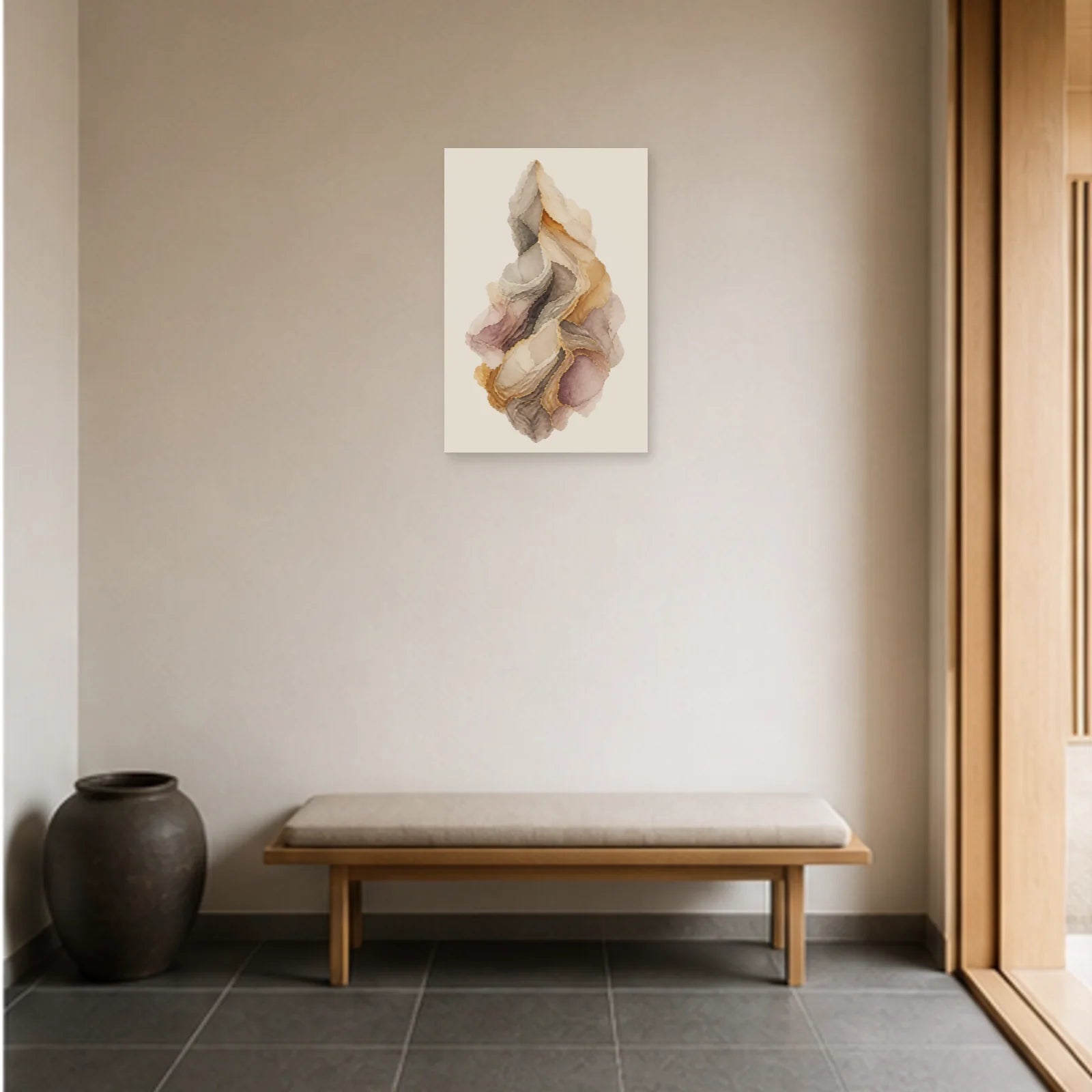 Affiche abstraite - Nuage minéral dans une entrée ou un couloir - Art Virtuoso