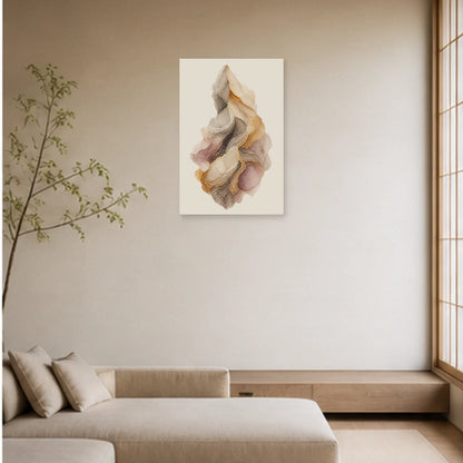 Affiche abstraite - Nuage minéral dans un salon - Art Virtuoso