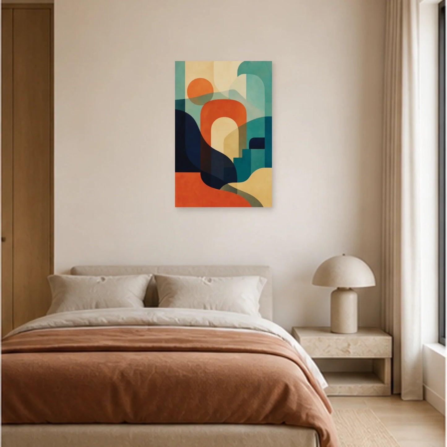 Affiche abstraite - Plans superposés dans une chambre - Art Virtuoso