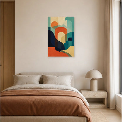Affiche abstraite - Plans superposés dans une chambre - Art Virtuoso