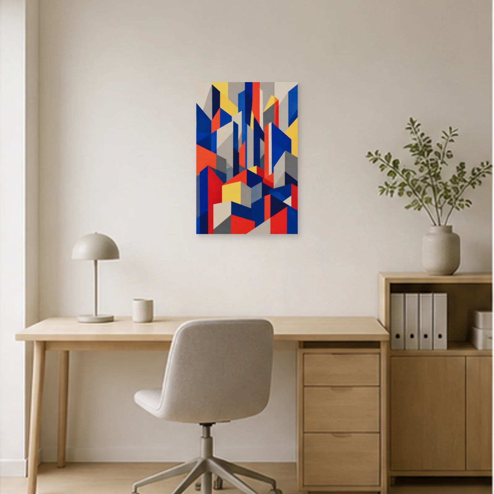 Affiche abstraite - Prisme urbain dans un bureau - Art Virtuoso