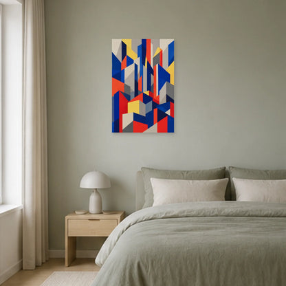Affiche abstraite - Prisme urbain dans une chambre - Art Virtuoso