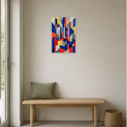 Affiche abstraite - Prisme urbain dans une entrée ou un couloir - Art Virtuoso