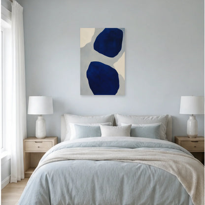 Affiche abstraite - Profondeur bleue dans une chambre - Art Virtuoso