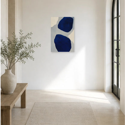 Affiche abstraite - Profondeur bleue dans une entrée ou un couloir - Art Virtuoso