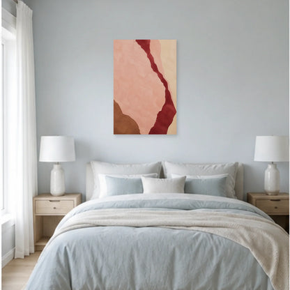 Affiche abstraite - Rose minéral dans une chambre - Art Virtuoso