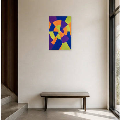 Affiche abstraite - Roue lumineuse dans une entrée ou un couloir - Art Virtuoso