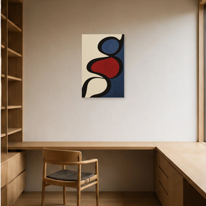 Affiche abstraite - Ruban vivant dans un bureau - Art Virtuoso