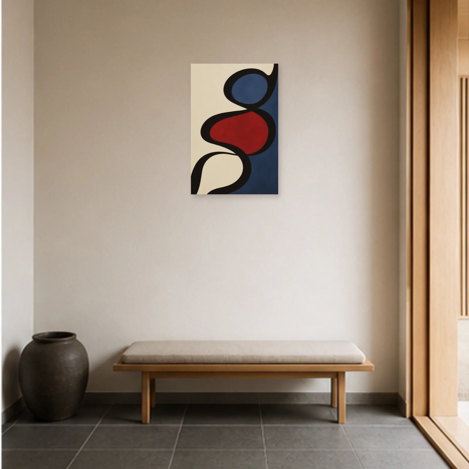 Affiche abstraite - Ruban vivant dans une entrée ou un couloir - Art Virtuoso