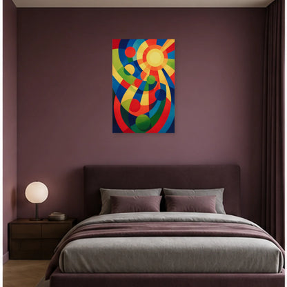 Affiche abstraite - Rythme solaire dans une chambre - Art Virtuoso