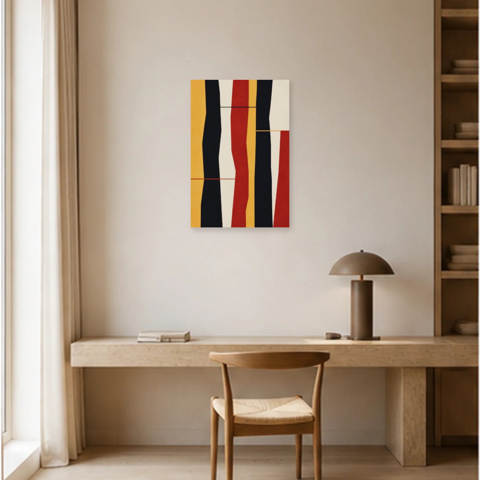 Affiche abstraite - Rythme vertical dans un bureau - Art Virtuoso