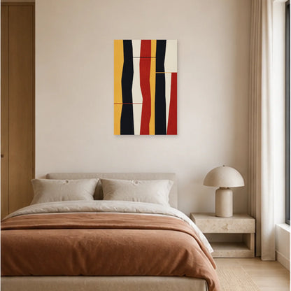 Affiche abstraite - Rythme vertical dans une chambre - Art Virtuoso