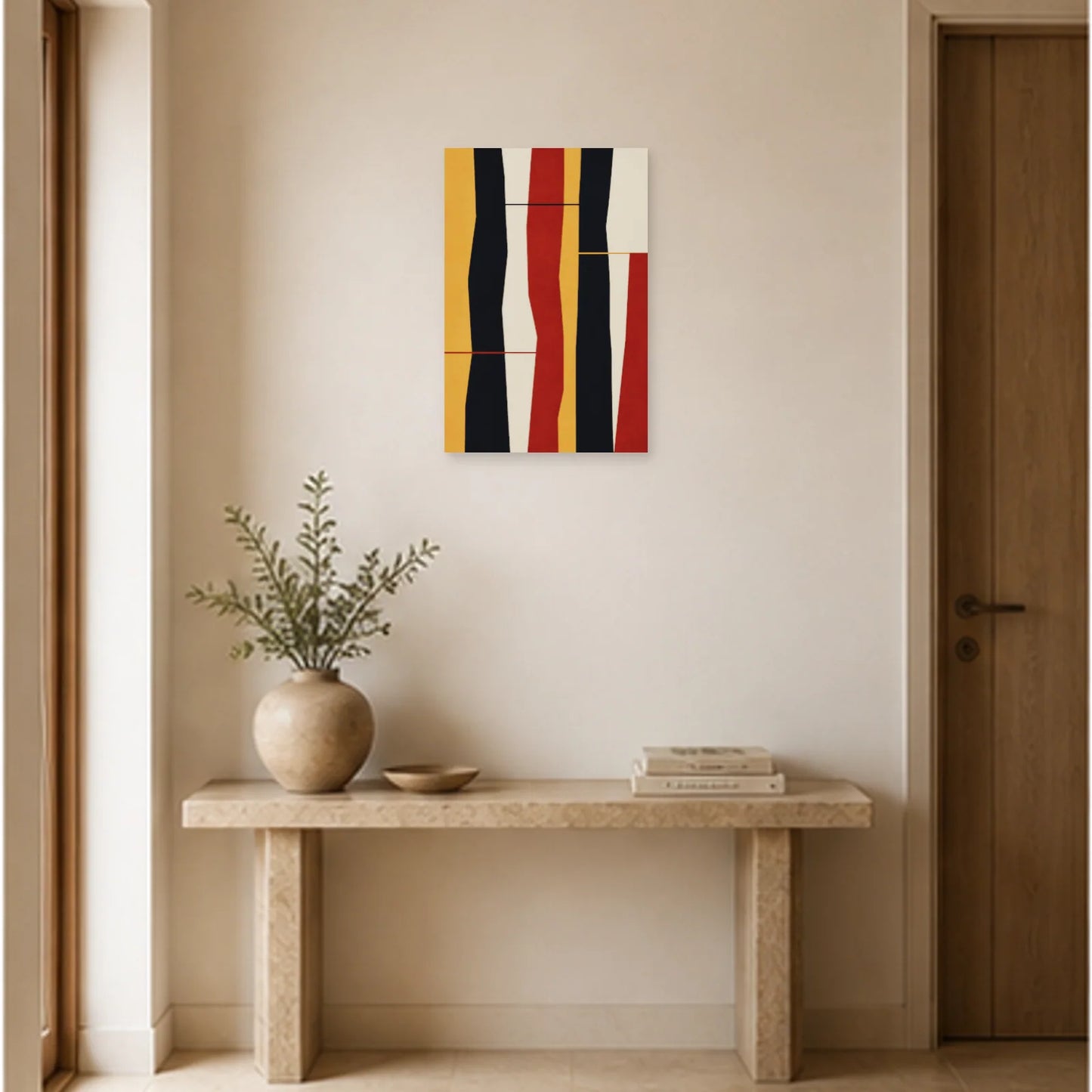 Affiche abstraite - Rythme vertical dans une entrée ou un couloir - Art Virtuoso