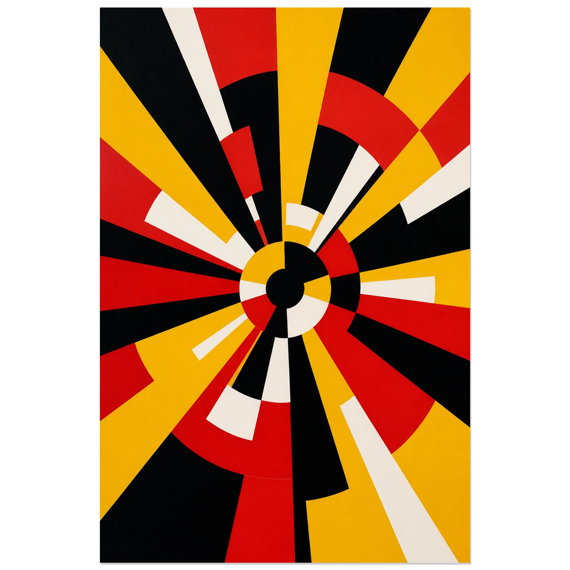 Affiche abstraite - Signal abstrait, abstraction radiale constructiviste verticale, format 30 × 45 cm