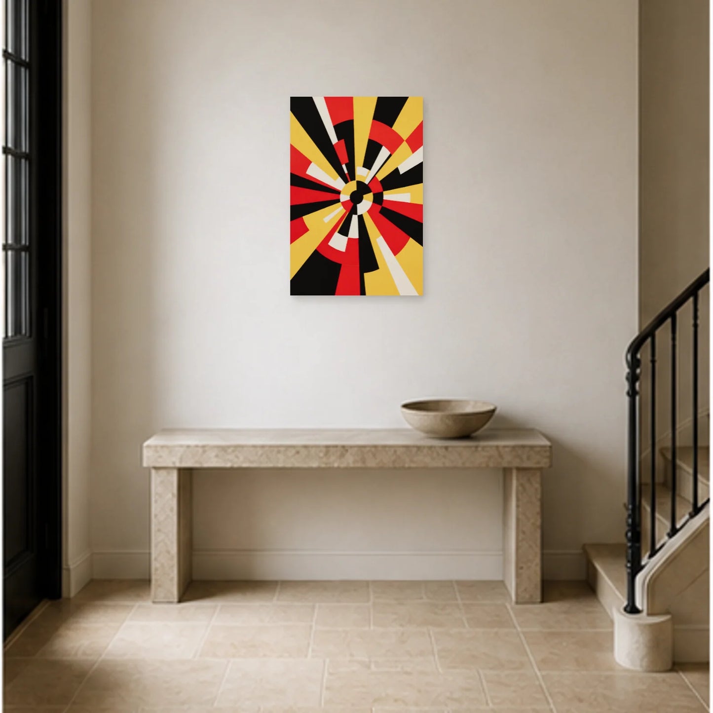 Affiche abstraite - Signal abstrait dans une entrée ou un couloir - Art Virtuoso