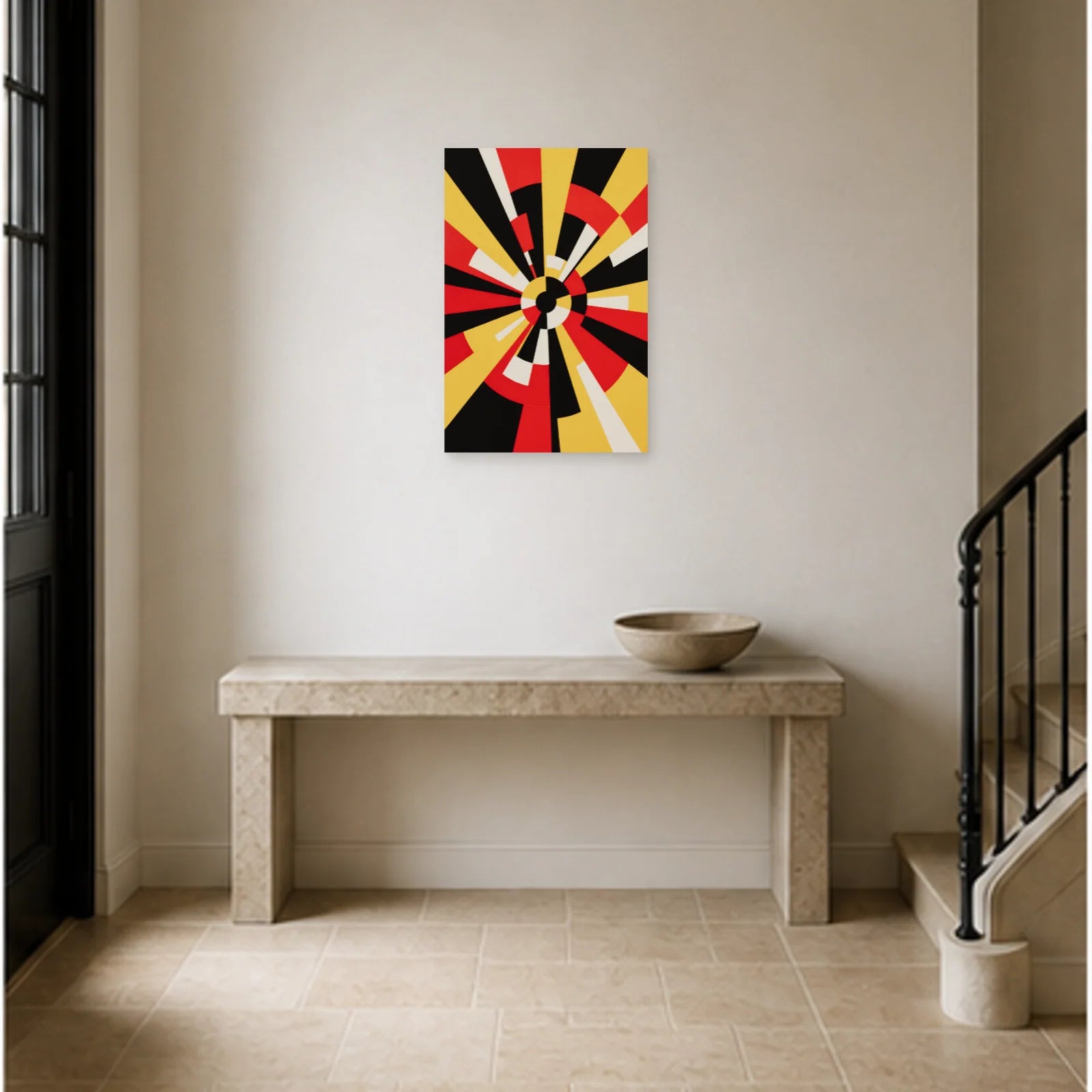 Affiche abstraite - Signal abstrait dans une entrée ou un couloir - Art Virtuoso