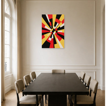 Affiche abstraite - Signal abstrait dans une salle à manger - Art Virtuoso