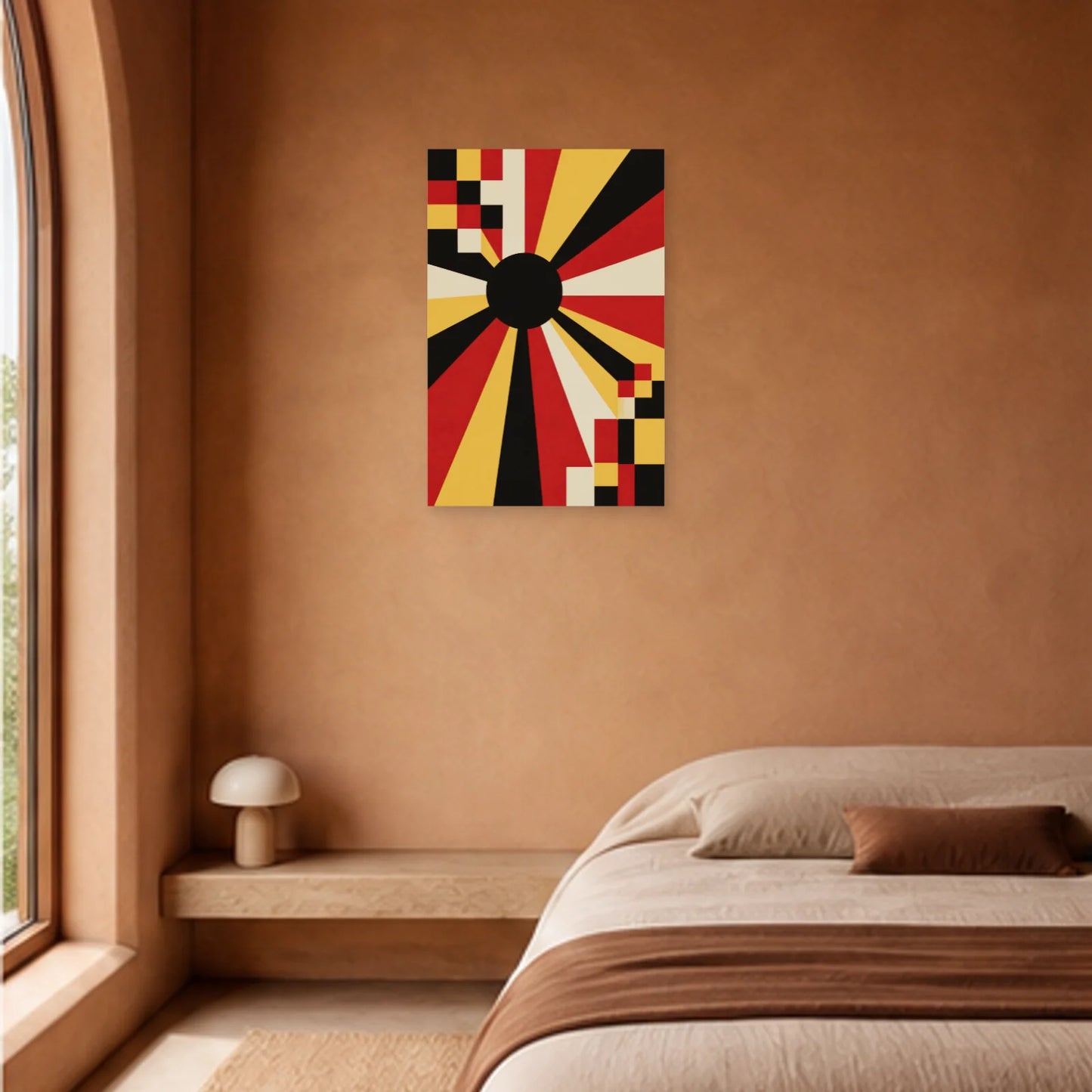 Affiche abstraite - Soleil noir dans une chambre - Art Virtuoso