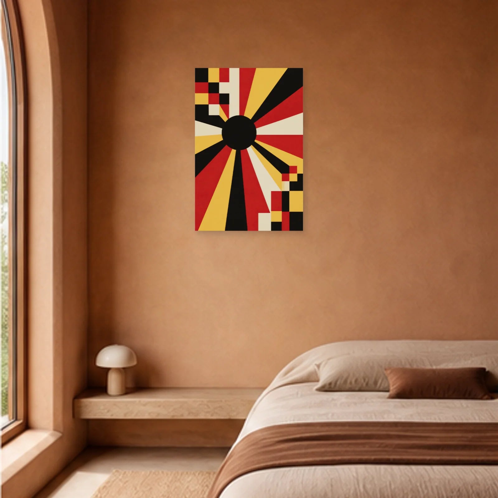 Affiche abstraite - Soleil noir dans une chambre - Art Virtuoso