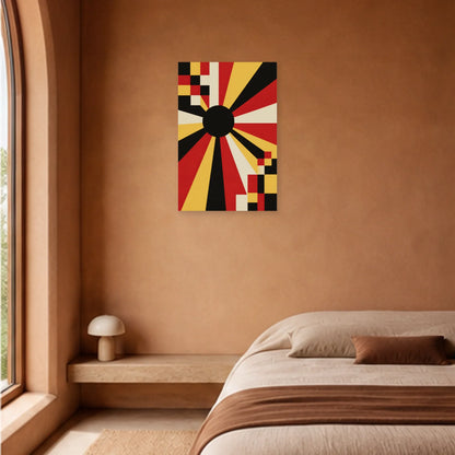 Affiche abstraite - Soleil noir dans une chambre - Art Virtuoso
