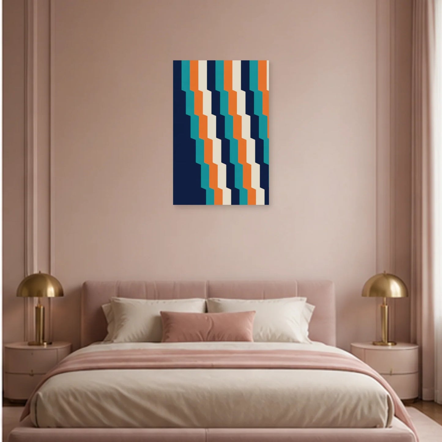Affiche abstraite - Stries mouvantes dans une chambre - Art Virtuoso