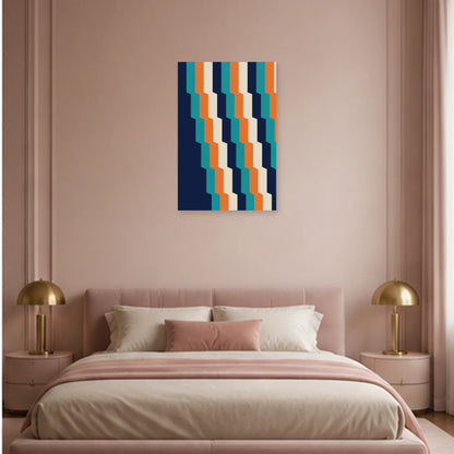 Affiche abstraite - Stries mouvantes dans une chambre - Art Virtuoso