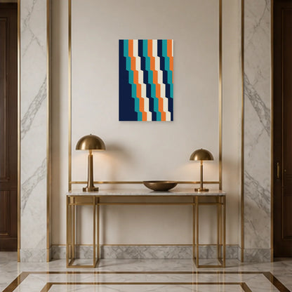 Affiche abstraite - Stries mouvantes dans une entrée ou un couloir - Art Virtuoso