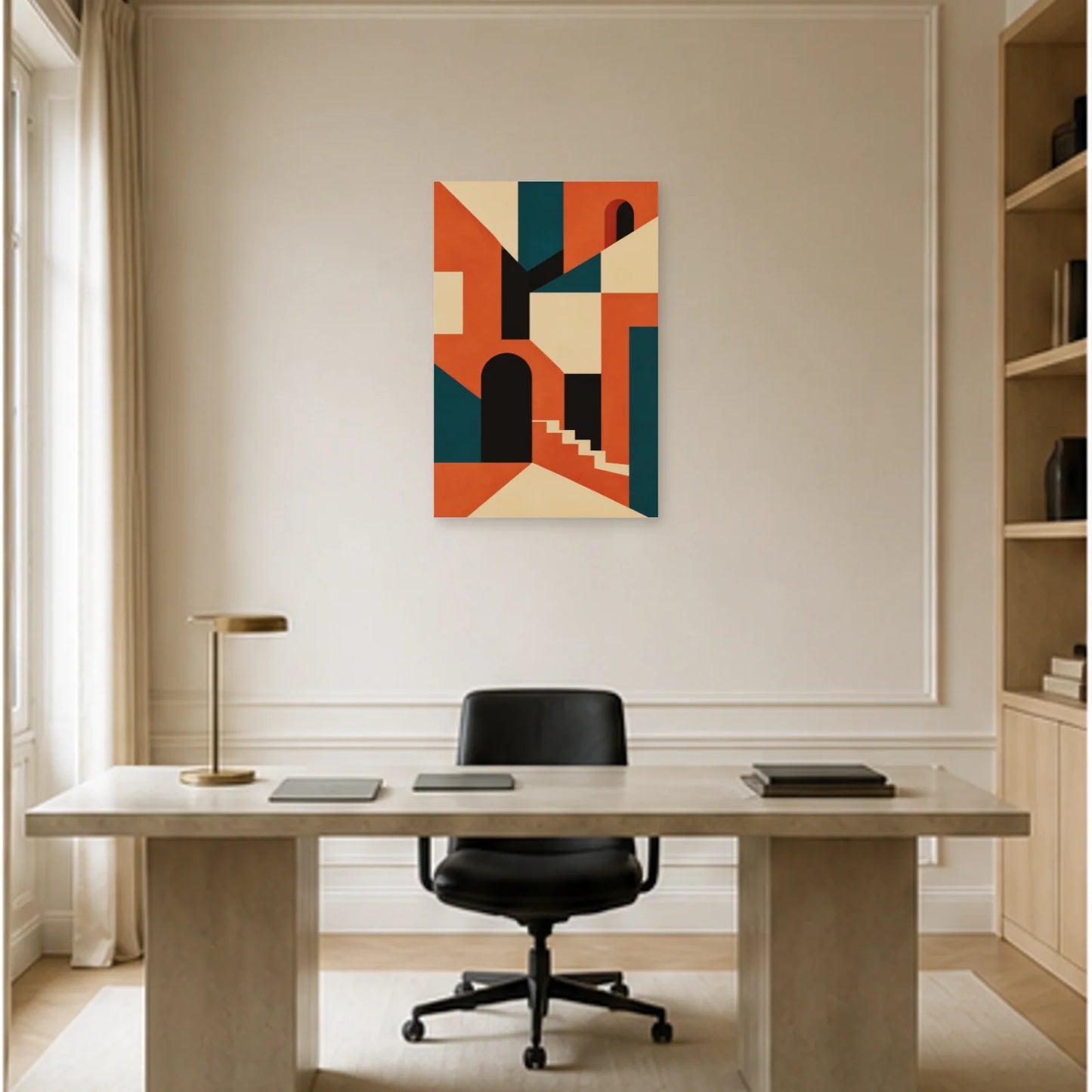 Affiche abstraite - Structure murale dans un bureau - Art Virtuoso