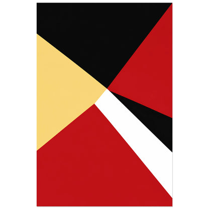 Affiche abstraite - Tension diagonale, abstraction geometrique minimaliste verticale, format 30 × 45 cm