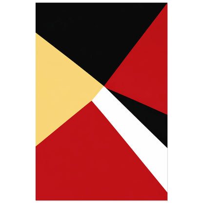 Affiche abstraite - Tension diagonale, abstraction geometrique minimaliste verticale, format 60 × 90 cm