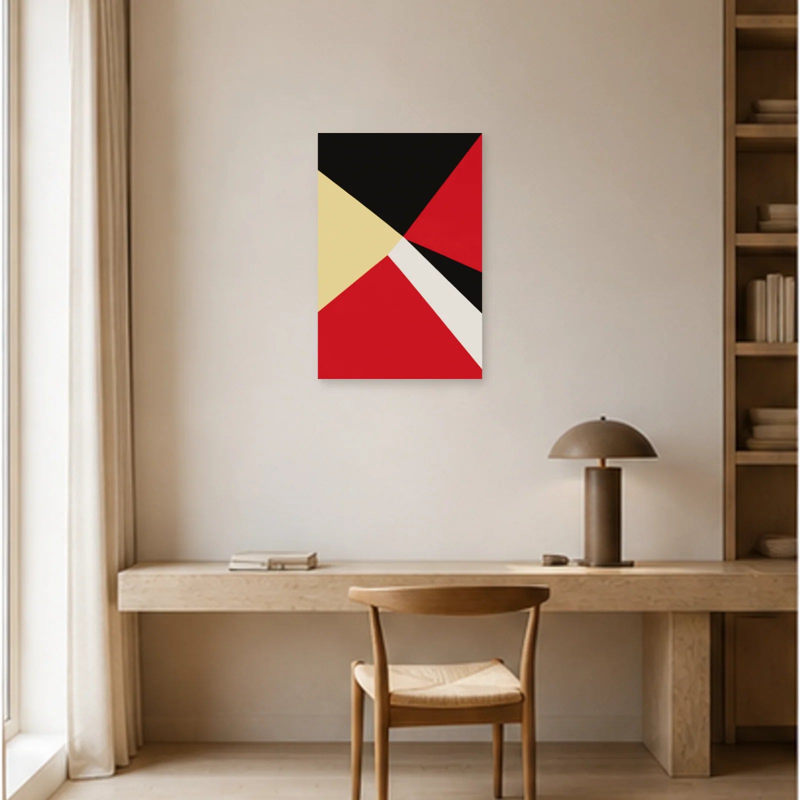 Affiche abstraite - Tension diagonale dans un bureau - Art Virtuoso