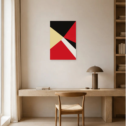 Affiche abstraite - Tension diagonale dans un bureau - Art Virtuoso