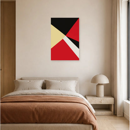 Affiche abstraite - Tension diagonale dans une chambre - Art Virtuoso