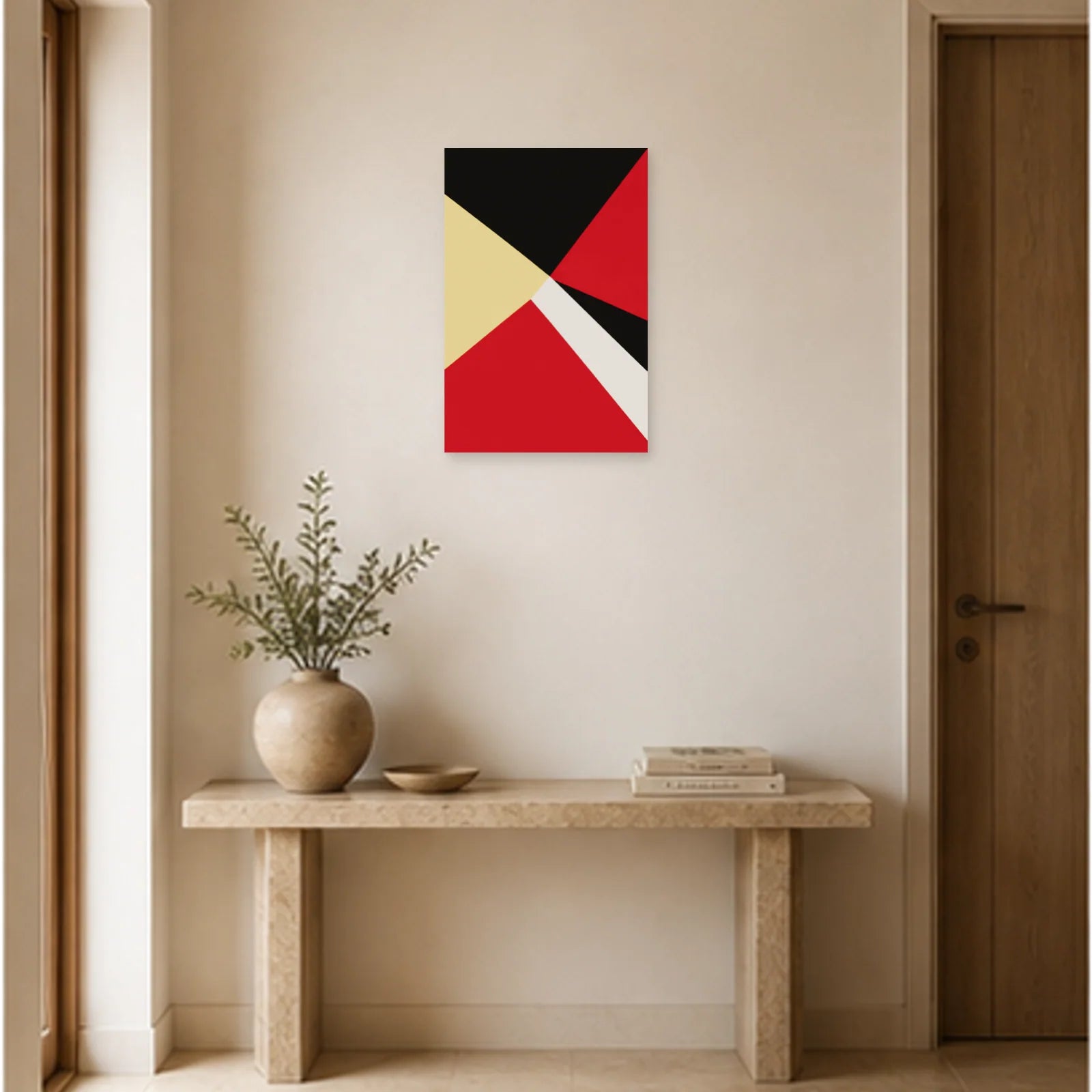 Affiche abstraite - Tension diagonale dans une entrée ou un couloir - Art Virtuoso