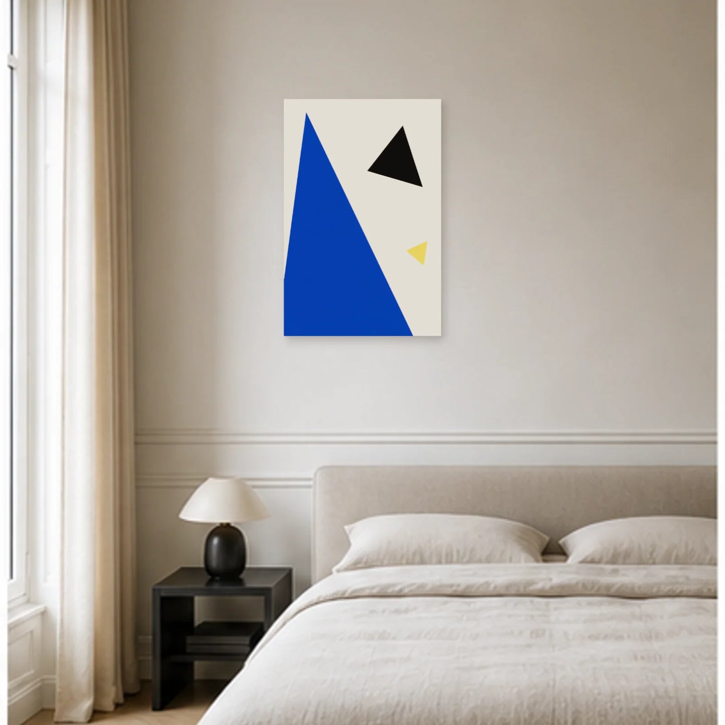 Affiche abstraite - Tension triangulaire dans une chambre - Art Virtuoso