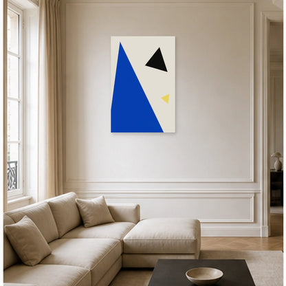 Affiche abstraite - Tension triangulaire dans un salon - Art Virtuoso