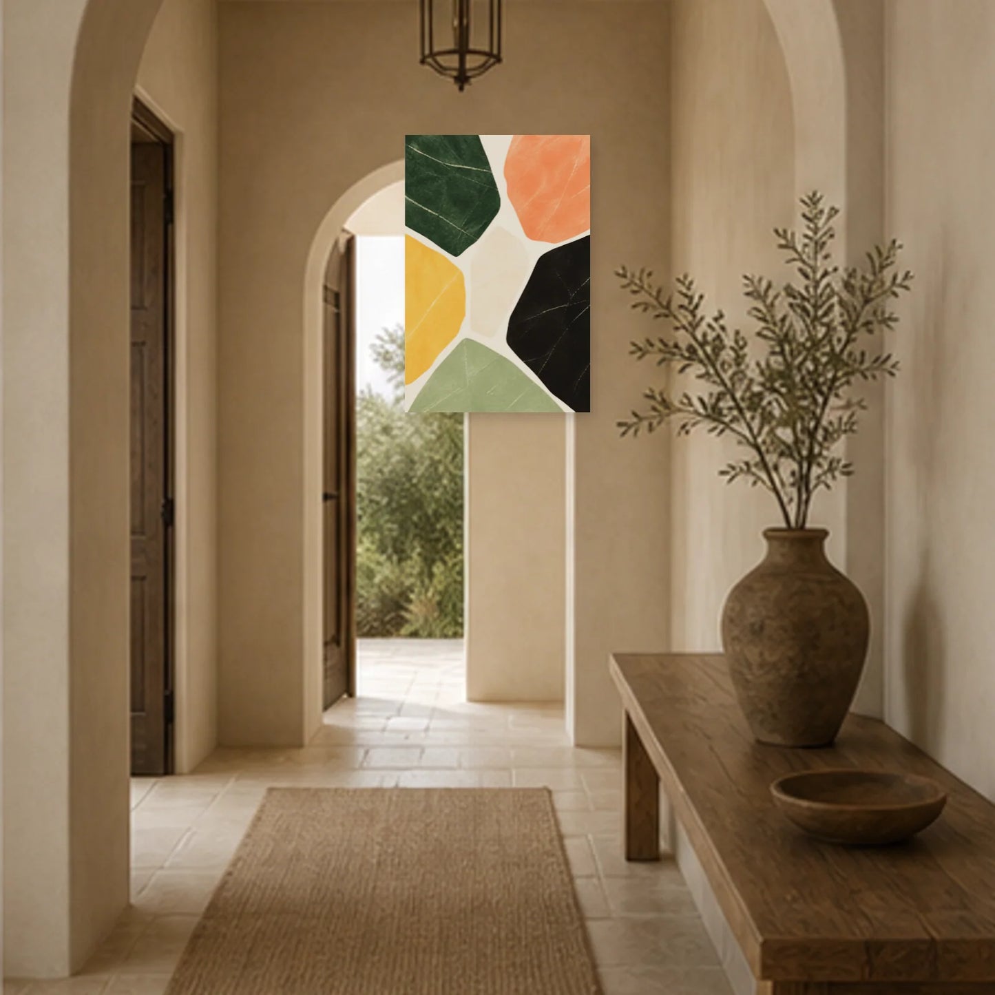 Affiche abstraite - Terrazzo monumental dans une entrée ou un couloir - Art Virtuoso
