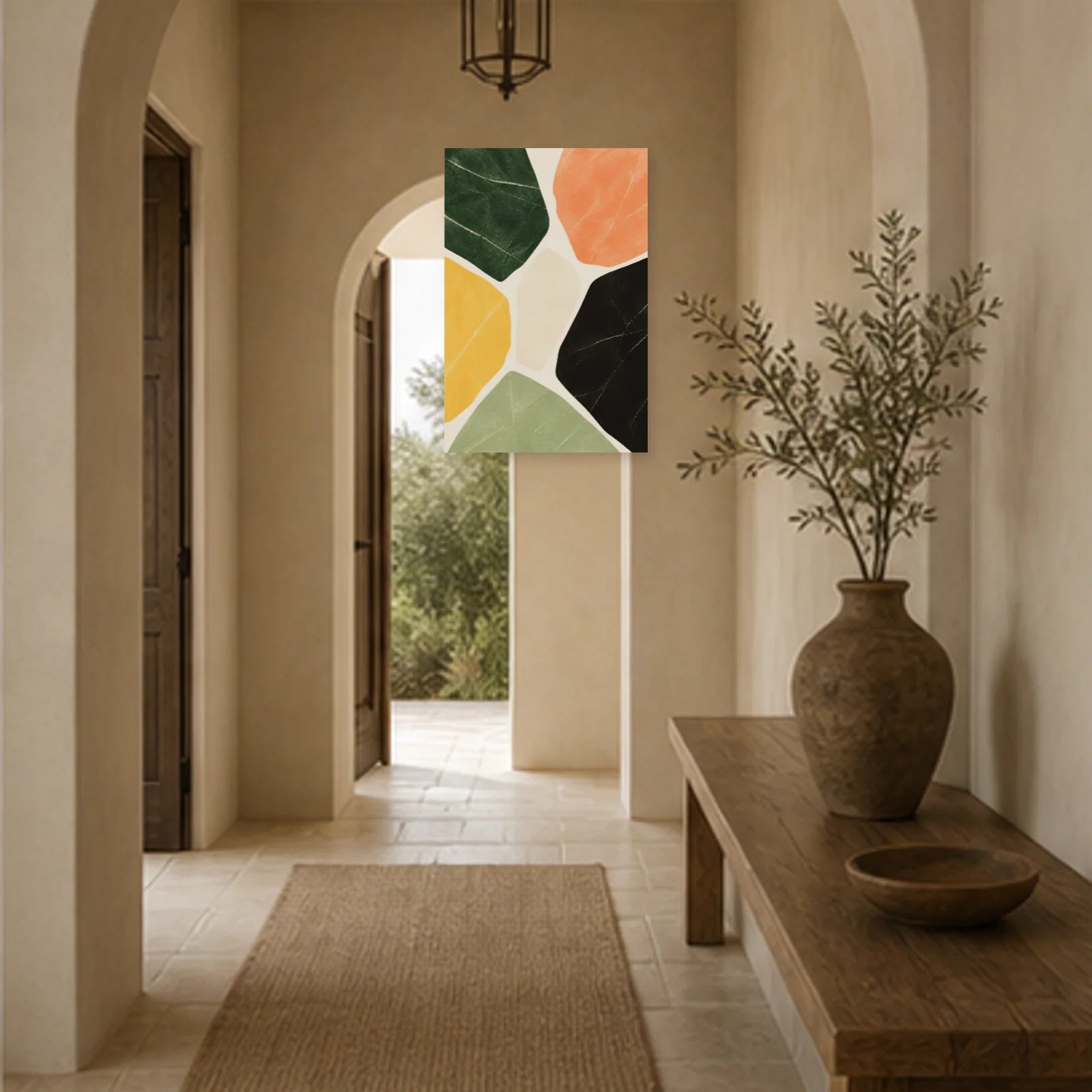 Affiche abstraite - Terrazzo monumental dans une entrée ou un couloir - Art Virtuoso