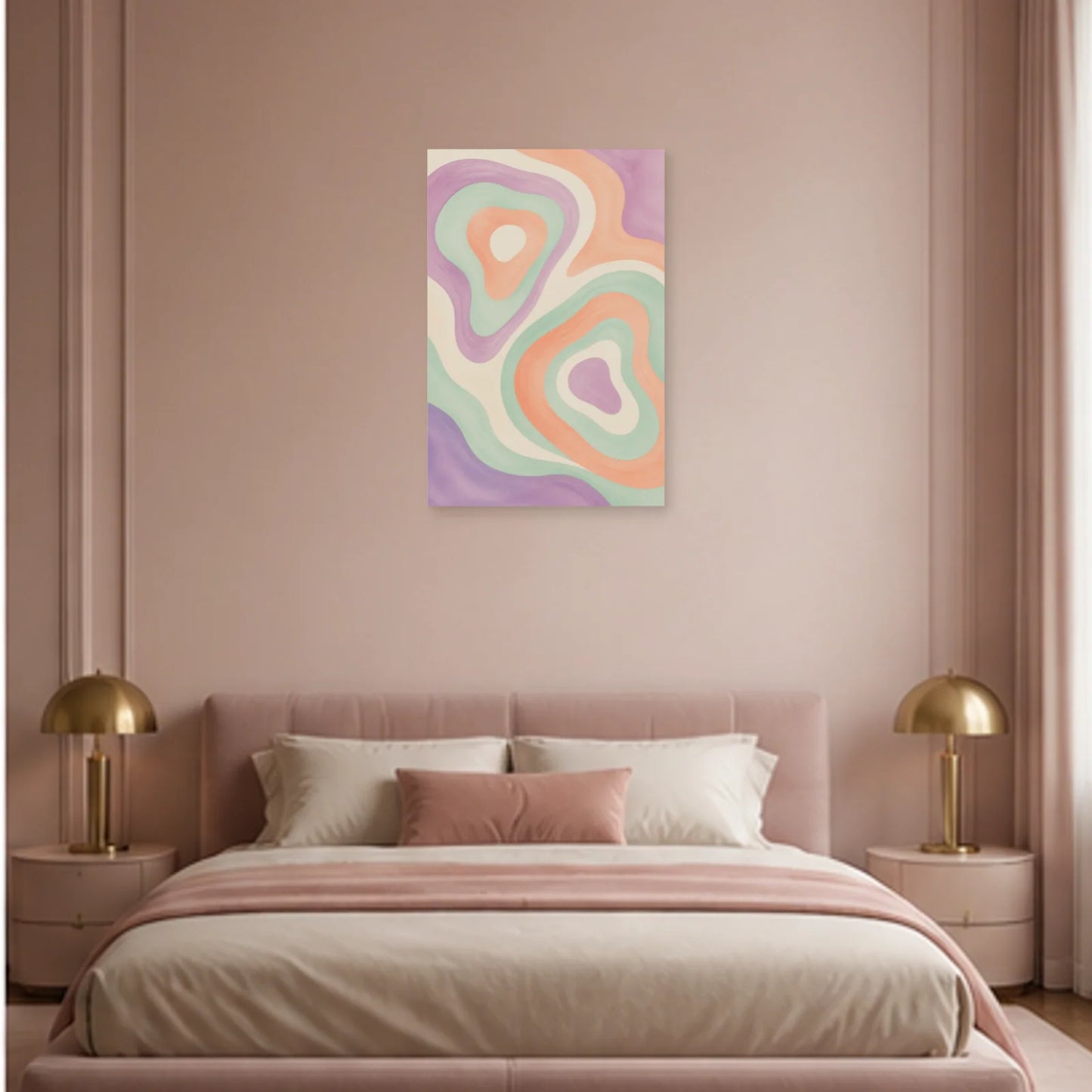 Affiche abstraite - Topographie liquide dans une chambre - Art Virtuoso