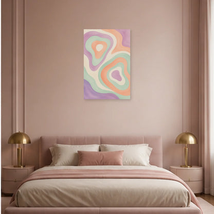 Affiche abstraite - Topographie liquide dans une chambre - Art Virtuoso