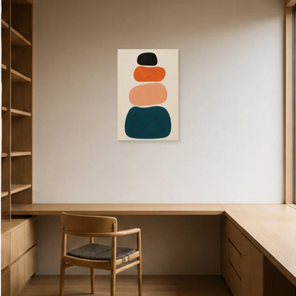 Affiche abstraite - Totem souple dans un bureau - Art Virtuoso