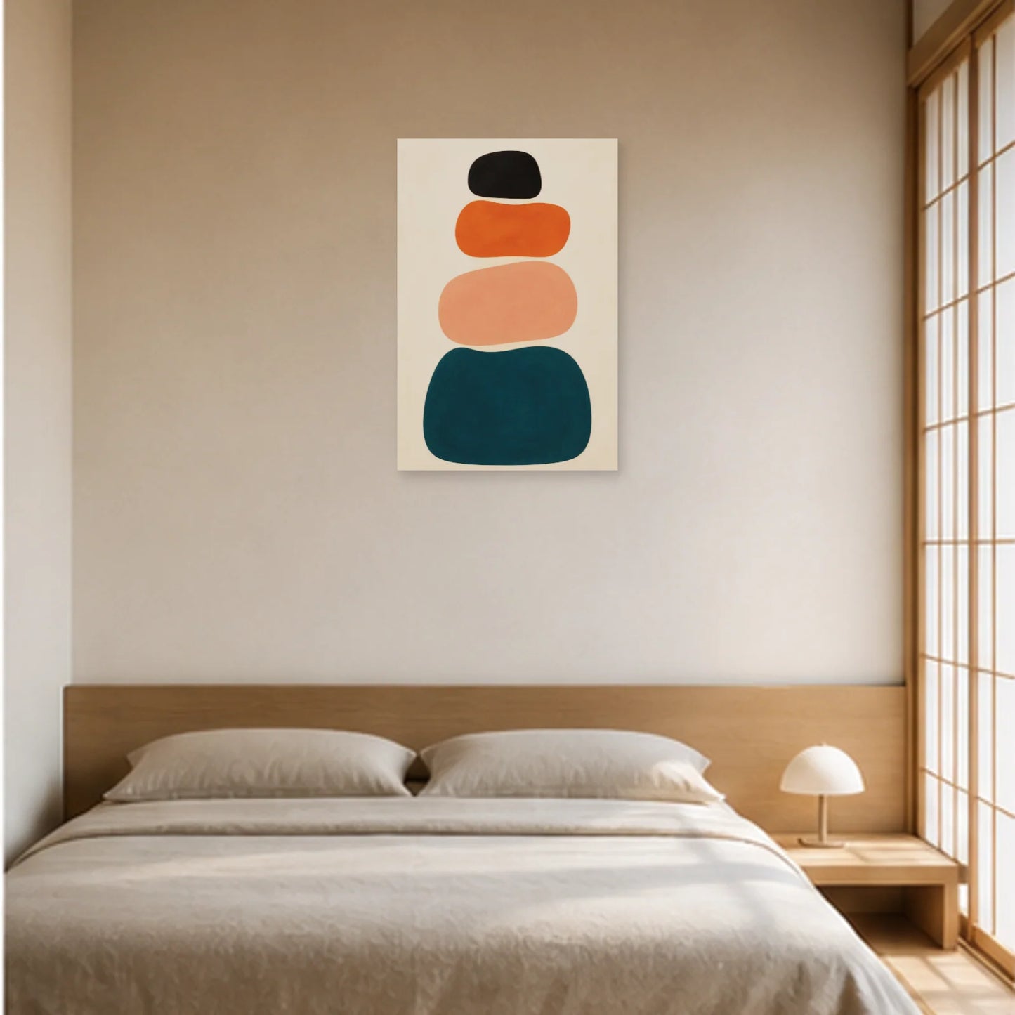 Affiche abstraite - Totem souple dans une chambre - Art Virtuoso