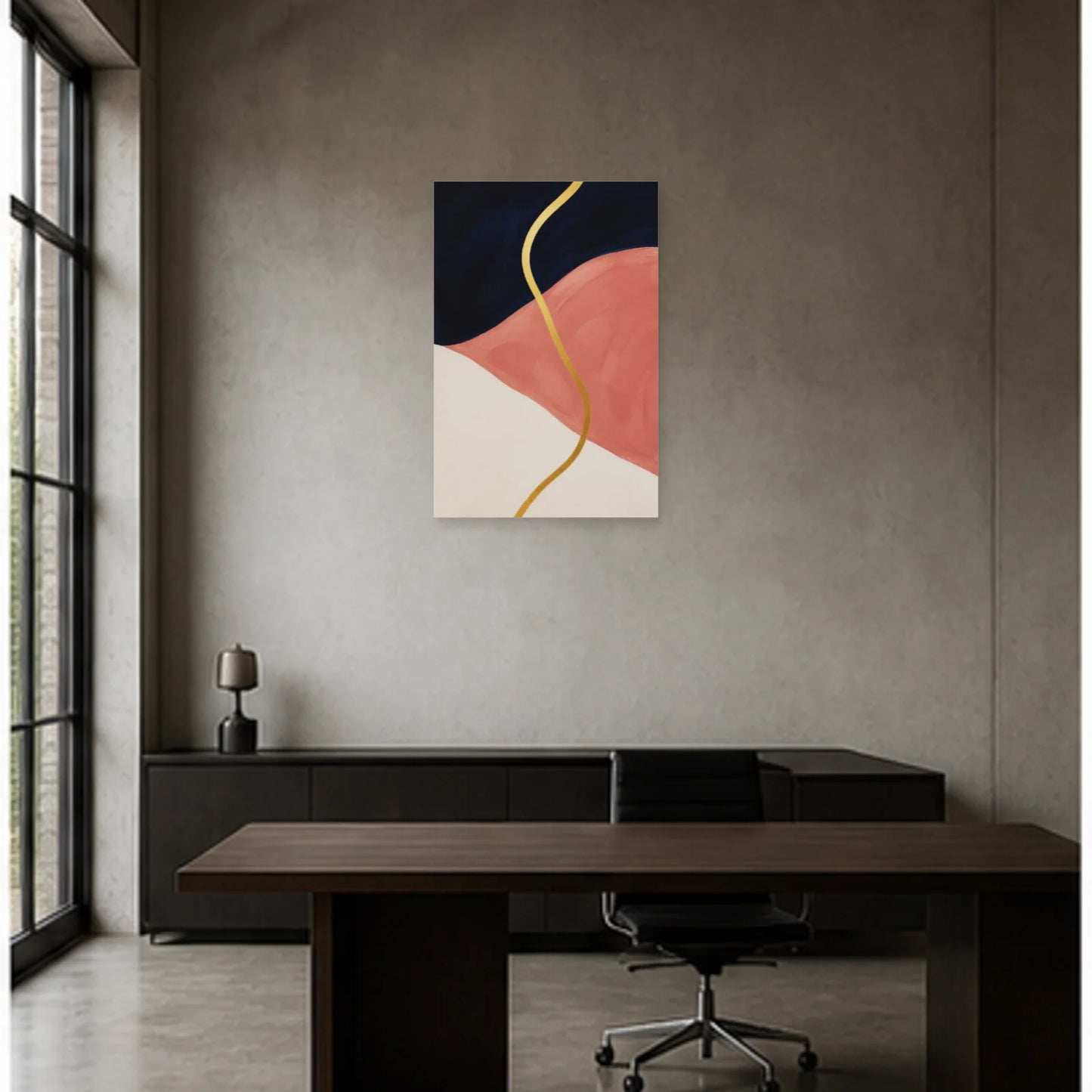 Affiche abstraite - Trait précieux dans un bureau - Art Virtuoso