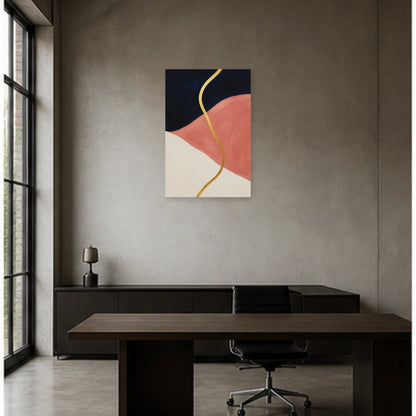 Affiche abstraite - Trait précieux dans un bureau - Art Virtuoso