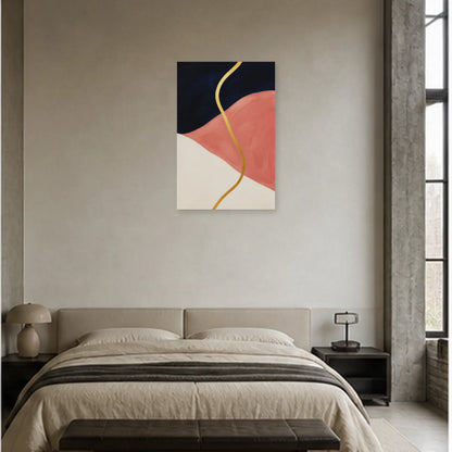 Affiche abstraite - Trait précieux dans une chambre - Art Virtuoso