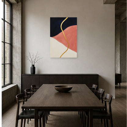 Affiche abstraite - Trait précieux dans une salle à manger - Art Virtuoso