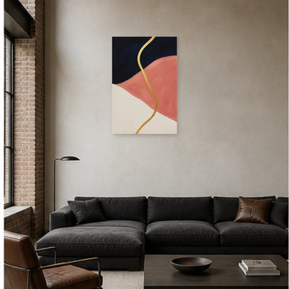 Affiche abstraite - Trait précieux dans un salon - Art Virtuoso