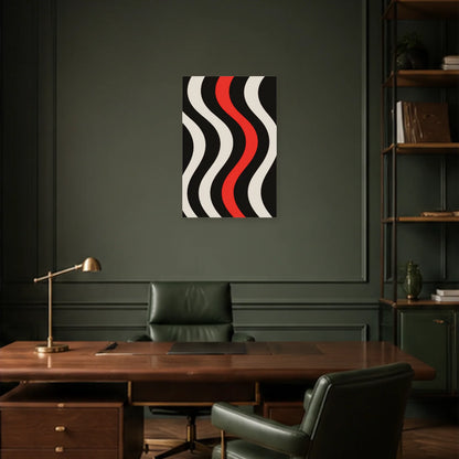 Affiche abstraite - Vague cinétique dans un bureau - Art Virtuoso