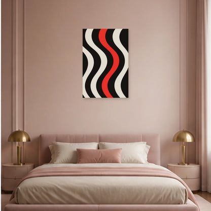 Affiche abstraite - Vague cinétique dans une chambre - Art Virtuoso