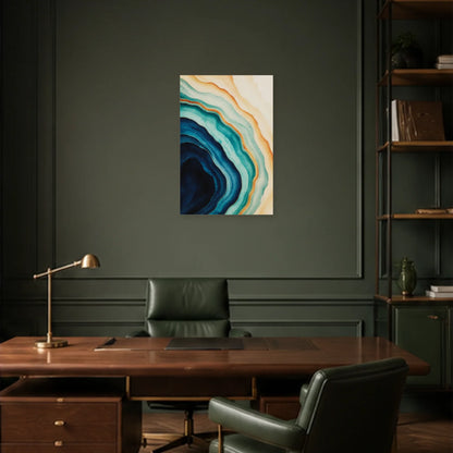 Affiche abstraite - Veines d’agate dans un bureau - Art Virtuoso